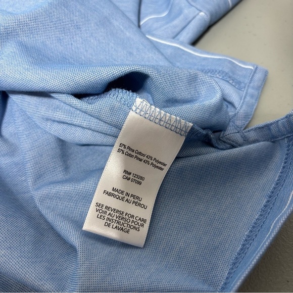 Travis Mathew Short Sleeve Men Golf Polo Size Large Blue Palm Tree Embroidered - Picture 10 of 10